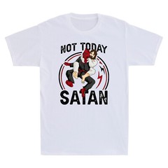 Jiu Jitsu Jesus Not Today Satan Funny Christian Gift Vintage Men’s T-Shirt Black