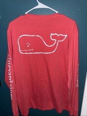 Vineyard Vines Men’s Coral Long Sleeve Pocket Tee