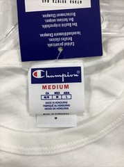 Champion Men’s White T-Shirt Tee Short Sleeve Crew Neck Size Medium