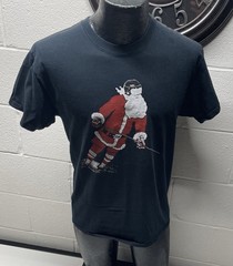 Chalktalk Sports T-Shirt Santa Clause Playing Hockey Tee Medium