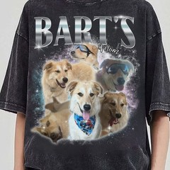 Custom Vintage Bootleg Pet T-Shirt Personalized Dog Portrait Remembrance Gift