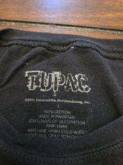 Vintage T-Shirt Tupac SIZE Large AMARU AWA rn#115665 MERCHANDISING HIP HOP RIP