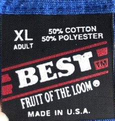 Vintage Fruit Of The Loom Best T Shirt XL Blue Single Stitch Aquatic Fish Tee