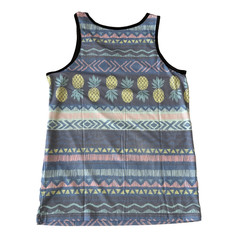 Spicy Tuna NWT Tropical Pineapple Stretch Tank Top S Beach Resort Hawaii Coastal