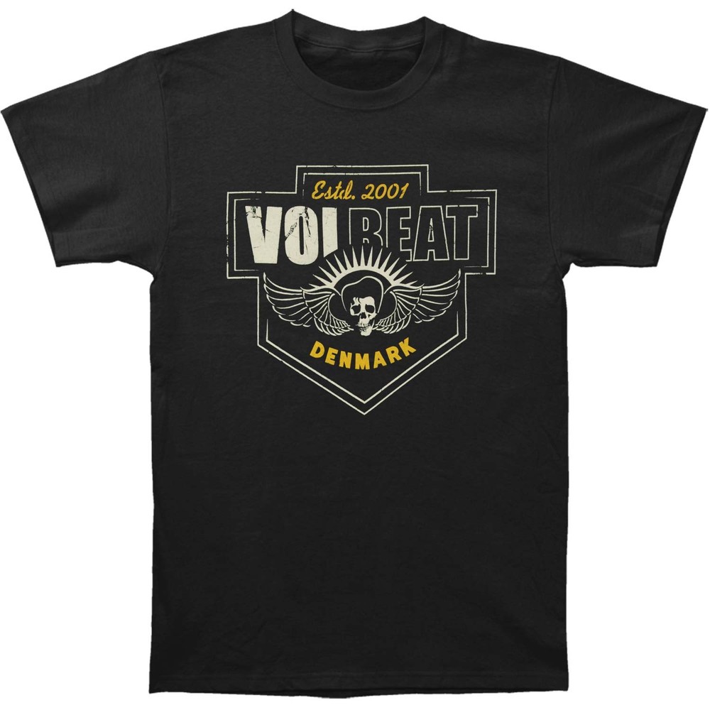 Men’s Volbeat Cross Crest T-shirt Medium Black