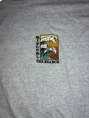 Rip Curl The Search Long Sleeve T-Shirt Men’s Large Gray Surf Graphic Tee Beach