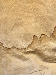 Vintage RARE deerskin leather top Handmade Artist Stamped Tag Short Sleeve Z3