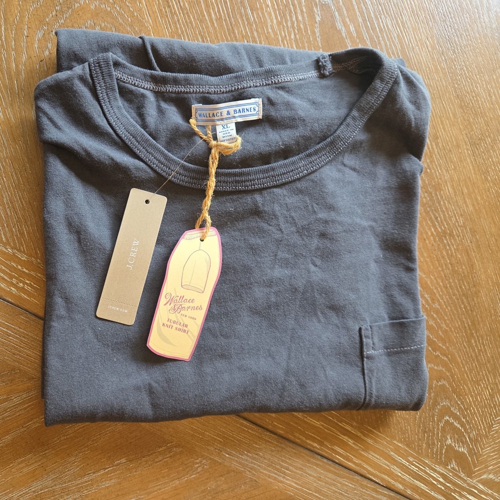 NWT J.CREW Wallace & Barnes Tubular Knit t-Shirt MADE IN USA