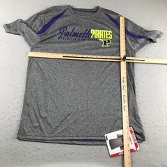 Badger Sport Shirt Mens Large Gray Crew Neck Short Sleeves Fusion Tee NWT