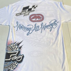 Ecko Unltd. JLT Racing Men’s S White Graphic Tee Crew Neck Cotton