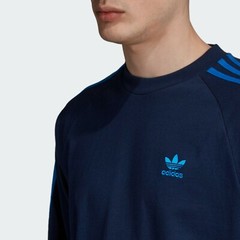Adidas Originals 3 Stripe Long Sleeve Collegiate Navy T-Shirt Small Medium 2XL