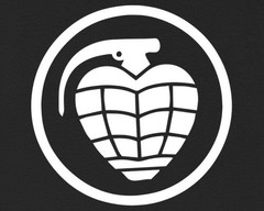 Heart Grenade Silhouette Love Bomb Graphic T-Shirt