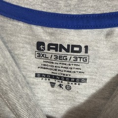 And1 Heather Gray T-Shirt Men Basketball Tee Crew Neck Size 3XL NWT