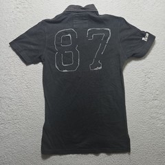 Aeropostale Aero Mercer St Motors 2 Button Black Shirt Y2K Preppy Faded Small