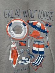 Great Wolf Lodge Grey Survival Gear Graphic shirt S T-shirt NWT