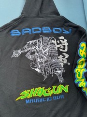 VTG 2010 Bad Boy Shogun Mauricio Rua Walkout Zip Hoodie Black L MMA Flawless