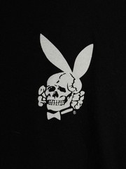 Fuct SSDD Death Bunny Playboy T Shirt Tee Sz L Black Rare Vtg USA Made