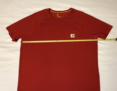 Carhartt Men’s Relaxed Fit Pocket T-Shirt Red Solid Crew Neck XL Regular