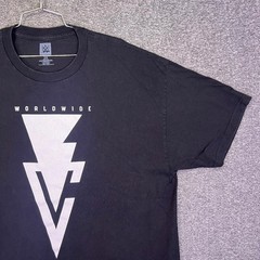 Baylor Club WWE Shirt Mens 2XL Black Worldwide Geometric Bolt Casual Finn Balor