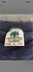 Kings Tree Classic Men’s XL Blue Striped Graphic Crew Neck Short Sleeve T-Shirt
