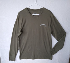 Dockers Mens Long Sleeve T Shirt M Olive Green Crew Neck Tee Shirts Cotton Knit