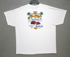 Four Seasons Shirt Adult 2XL XXL White Graphic Hemet Car Show Short Sleeve Mens