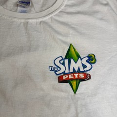 The Sims 3 Pets Mens XL T Shirt EA Games Video Game Promo Y2K White Cotton