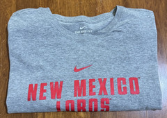 Nike New Mexico Lobos Basketball T Shirt Mens XL Gray Just Do It Two Sided
