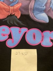 Vintage Eeyore Black TShirt Sz XL (23in W X 30in L) M&O KNITS HEAVYWEIGHT Disney