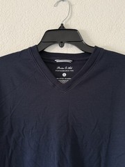 Porter & Ash Mens Small Navy Performance T-Shirt Stretch Soft Comfort Essentials
