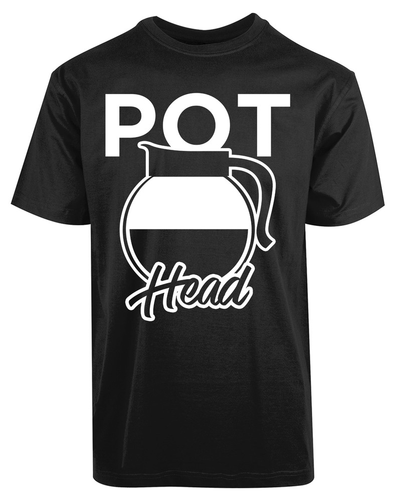 Pot Head Funny Graphic New Mens Shirt Amazing Humor Short Sleeves Casual Top Tee