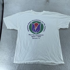 Vtg Bayonne New Jersey Autism Awareness Run Shirt L/XL Simpson-Baber Foundation