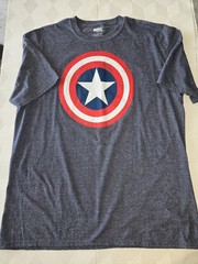 Captain America Marvel Comics Shirt Adult Blue Shield Mens Size XL