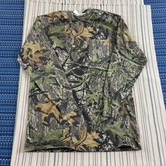 Mossy Oak Obsession Shirt Mens XL Green Camo Long Sleeve Hunting Outdoor Tee