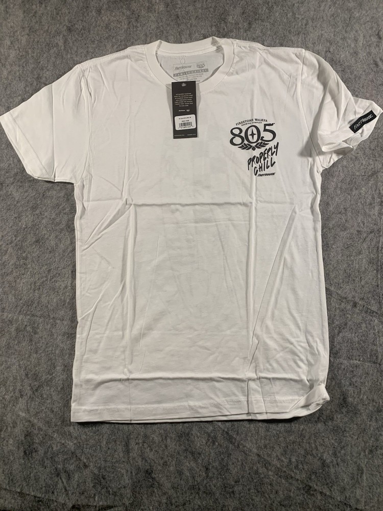 NWT Fasthouse 805 Quiver T-Shirt White Properly Chill BRAND NEW