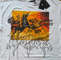 DARC SPORT SIZE SMALL VALKYRIE WARRIOR WOLVES SSDD NFGU GRAPHIC WHITE SHIRT