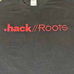 Vintage Y2K Hack Roots T-Shirt AAA Size XL Anime Comic Manga Bandai Promo Tee