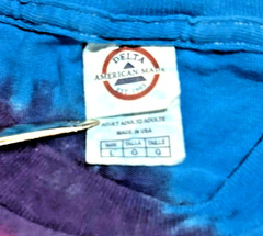 Liquid Blue Freedom Multi color Tie Dye T-Shirt Size Large Made In USA New