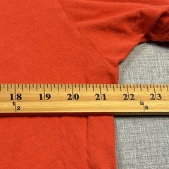 The North Face T-Shirt Mens L Orange Crew Neck Short Sleeve Tagless Back Logo