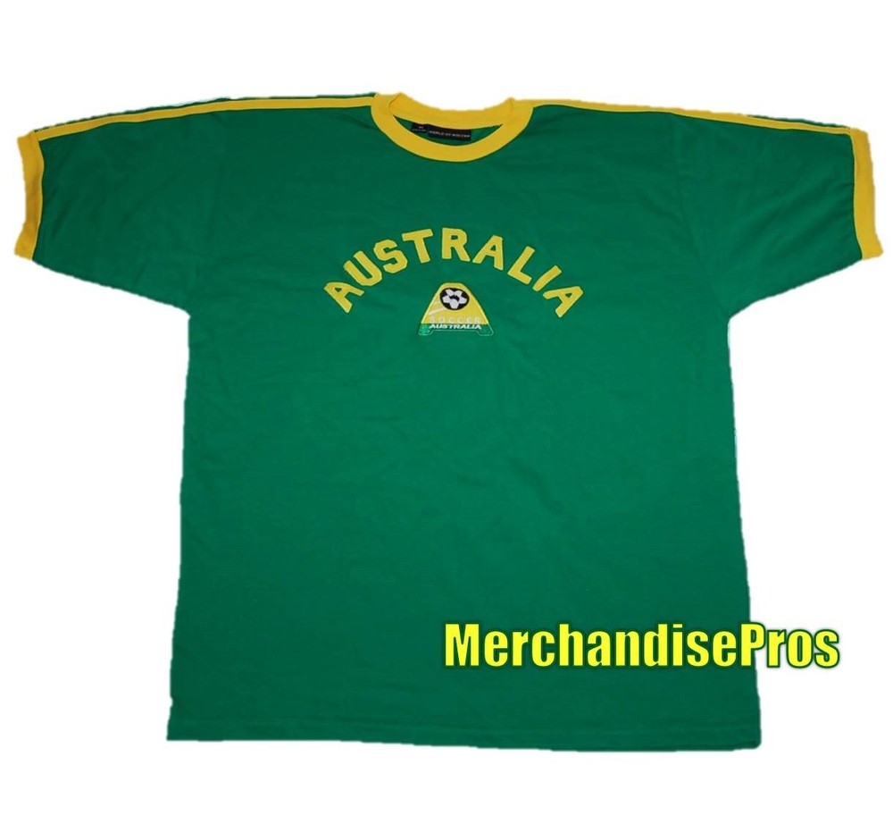 MEN’S AUSTRALIA FIFA WORLD CUP SOCCER TEE 100% COTTON X-LARGE T-SHIRT XL NEW!
