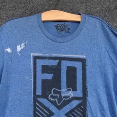 Fox Racing Men’s Slim Fit T-Shirt Blue XL Short Sleeve Crew Neck Straight Hem