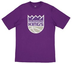 FISLL NBA Men’s Sacramento Kings Team Color, Name and Logo Premium T-Shirt