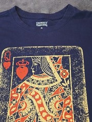 Daniel Cremieux Queen of Hearts T Shirt Mens XL Poker Card Graphic Print Blue