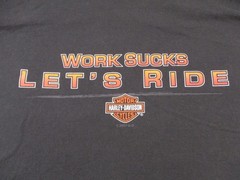 Harley-Davidson Shirt Mens 4XL Black Work Sucks Let’s Ride Graphic Scranton PA