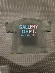 Gallery Dept Miami FL Tee Shirt Washed Black Pink Blue Gradient Logo Size S NWT