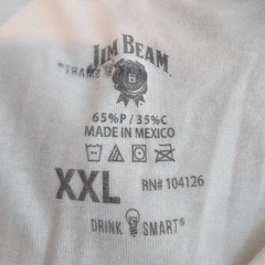 Jim Beam White T-Shirt World’s No.1 graphic tee 2 pc NWOT