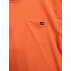 Genuine Dickies Mens 2XL Safety Orange Pocket T-Shirt Performance Workwear Tee