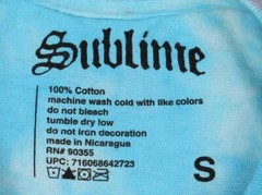 Sublime Blue Tie-Dye 40oz of Freedom Sun Logo 90s Music Rock T-Shirt Size: S