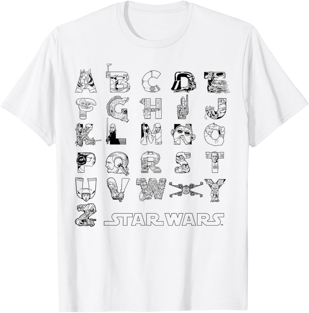 In An Alphabet Far, Far Away Characters T-Shirt