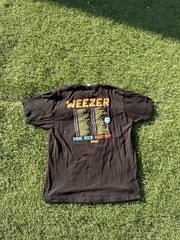 Weezer Indie Rock Roadtrip 2023 Tour Graphic Band T-Shirt XL Black Double Sided